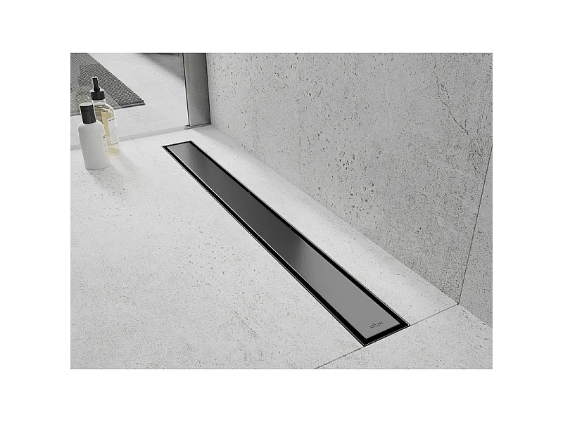 Mexen Flat M13 Linear Drain 2 in 1, 60 cm, Gun Gray Brushed - 1E10060-15
