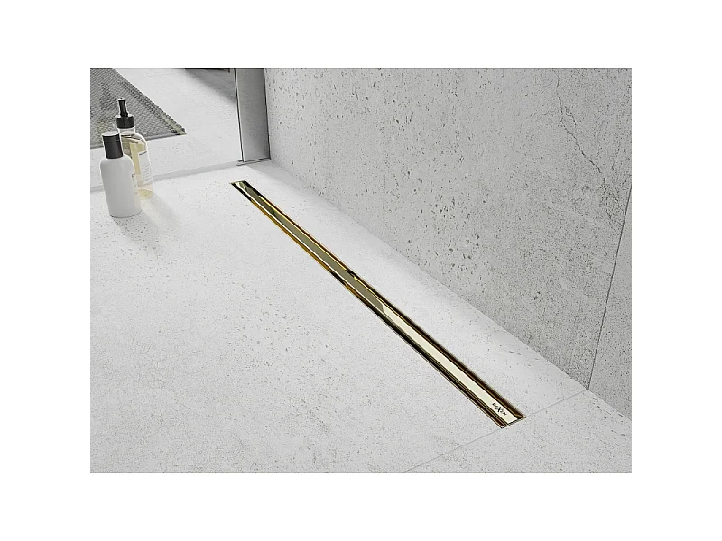Mexen Flat 360° Slim draaibare lineaire afvoer 60 cm, goud - 1541060