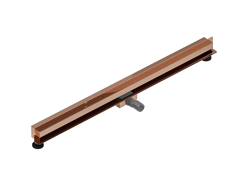 Mexen Flat Wall linear wall drain 2-in-1 110 cm, pink gold - 1630110