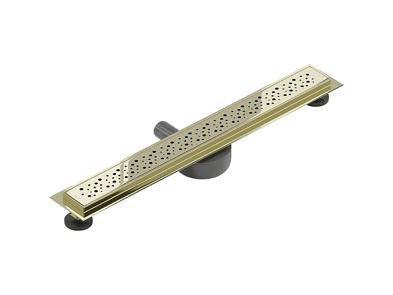 Mexen Flat 360° M12 draaibare lijnafvoer 60 cm, goud - 1521060-40