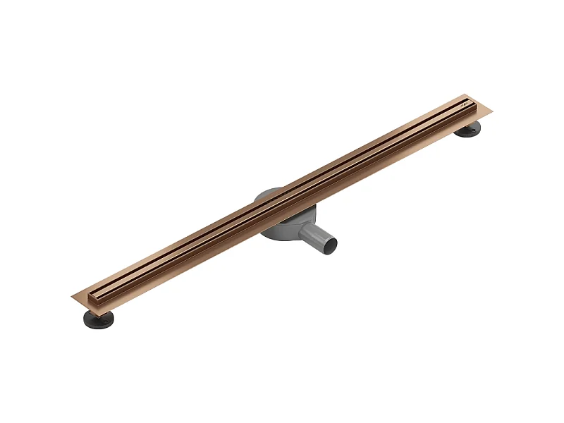 Mexen Flat 360° Slim odpływ liniowy obrotowy 80 cm, miedź szczotkowana - 1C41080
