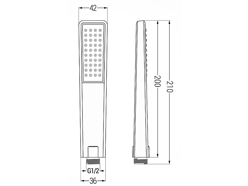 Mexen R-72 manico doccia 1-funzione, cromato - 79572-00