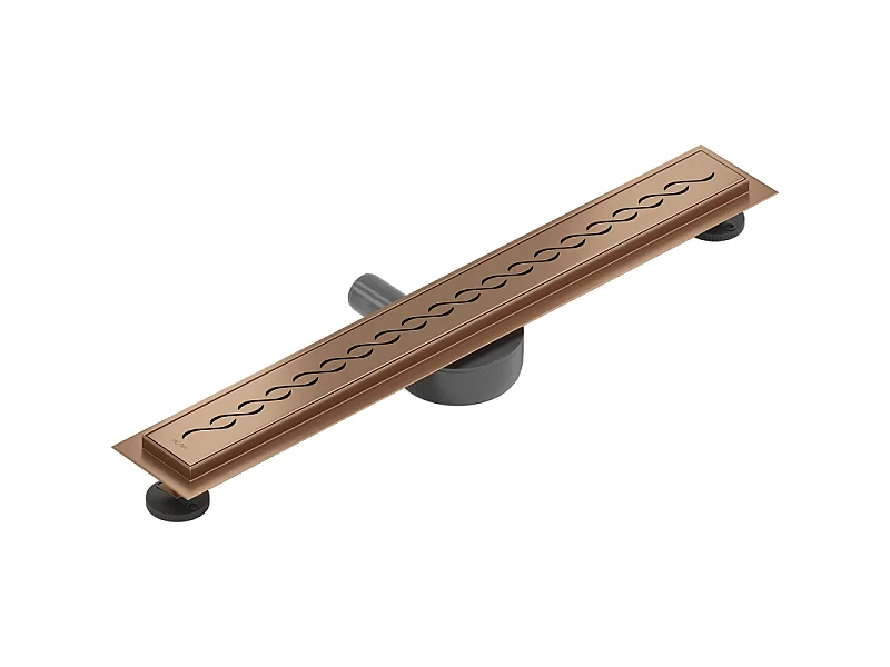 Mexen Flat 360° M18 60 cm Rotating Linear Drain, Brushed Copper - 1C23060-40