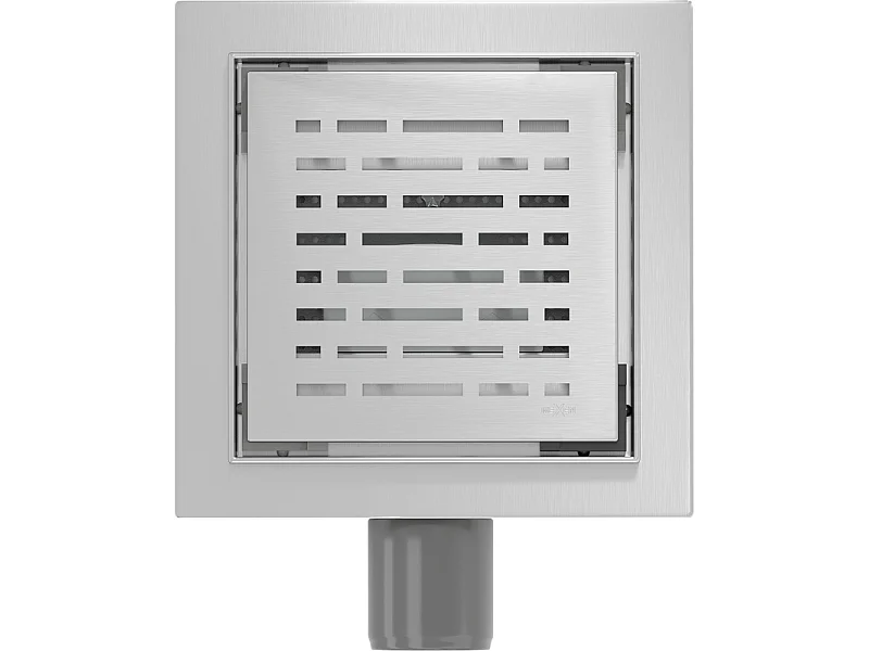 Mexen Flat-Q M01 quadratische Bodenablauf 12 x 12 cm, Inox - 1010312