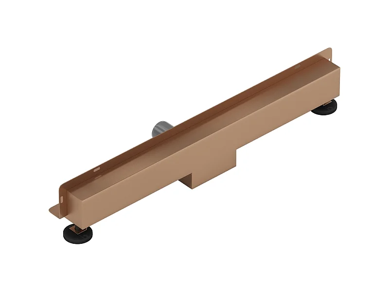 Mexen Flat Wall linear wall drain 2in1 60 cm, brushed copper - 1C30060