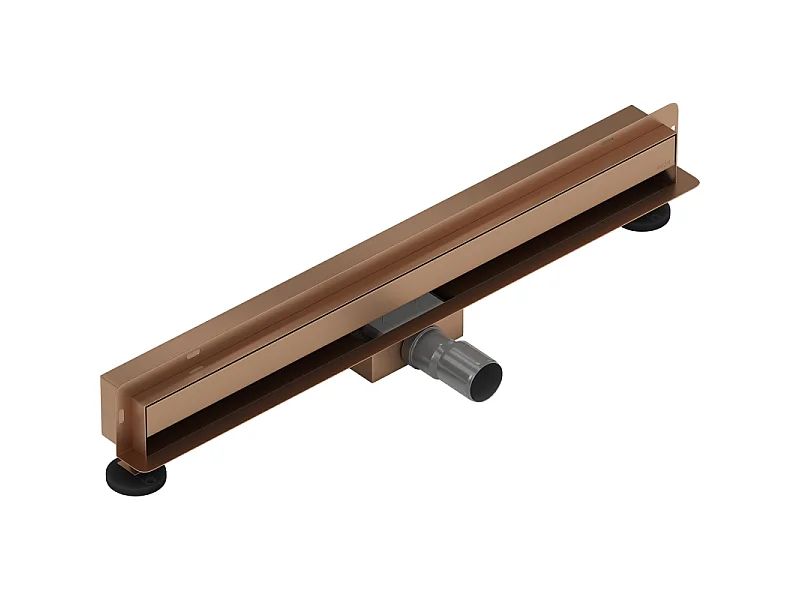 Mexen Flat Wall linear wall drain 2in1 60 cm, brushed copper - 1C30060