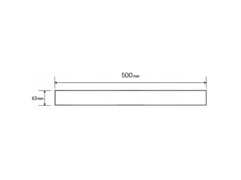 Mexen Flat M33 afdekking voor lijnafvoer 50 cm, inox - 1033050