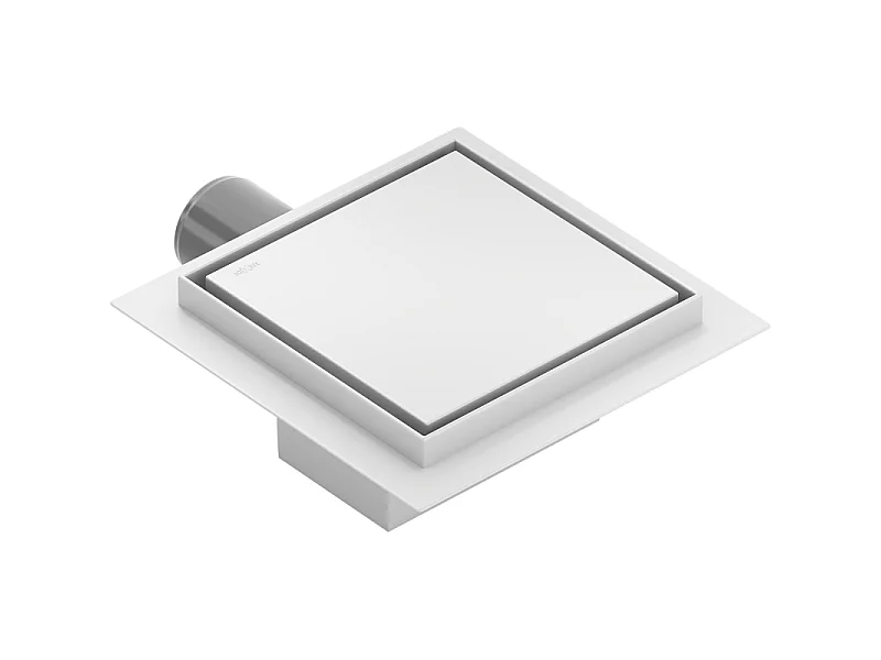 Mexen Flat-Q M13 quadratischer Bodenablauf 15 x 15 cm, weiß - 1210015