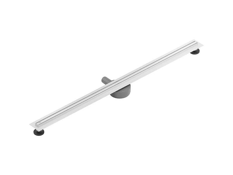 Mexen Flat 360° Slim roterende lineaire afvoer 130 cm, wit - 1241130