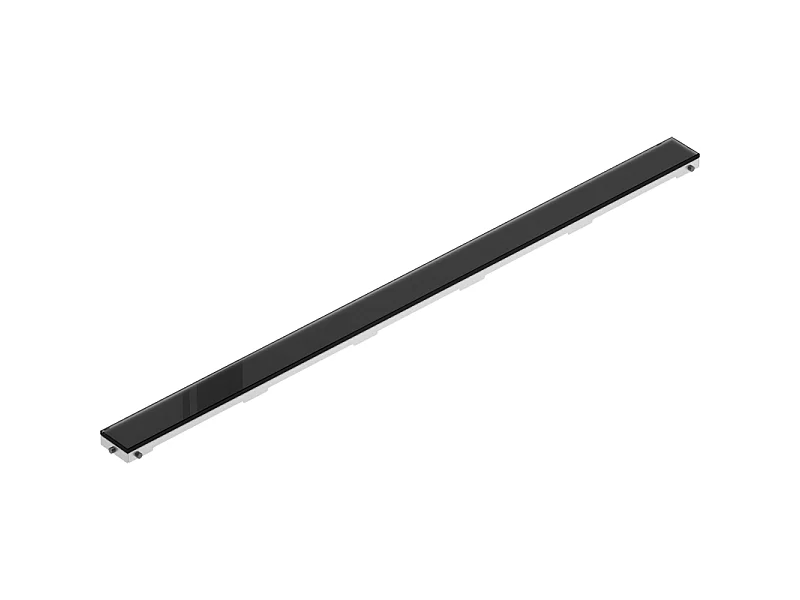 Mexen Flat Cache de drain linéaire MGB 90 cm, verre noir - 1026090