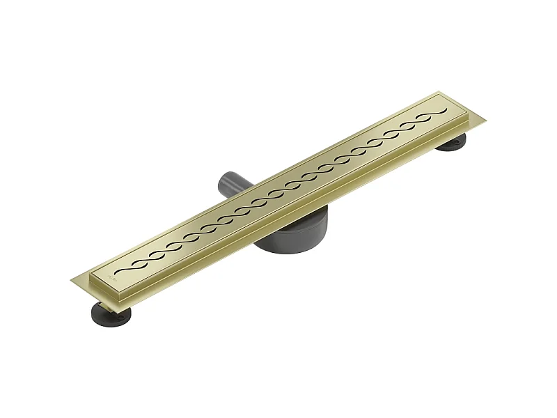 Mexen Flat 360° M18 Rotating Linear Drain 50 cm, Brushed Gold - 1A23050-40