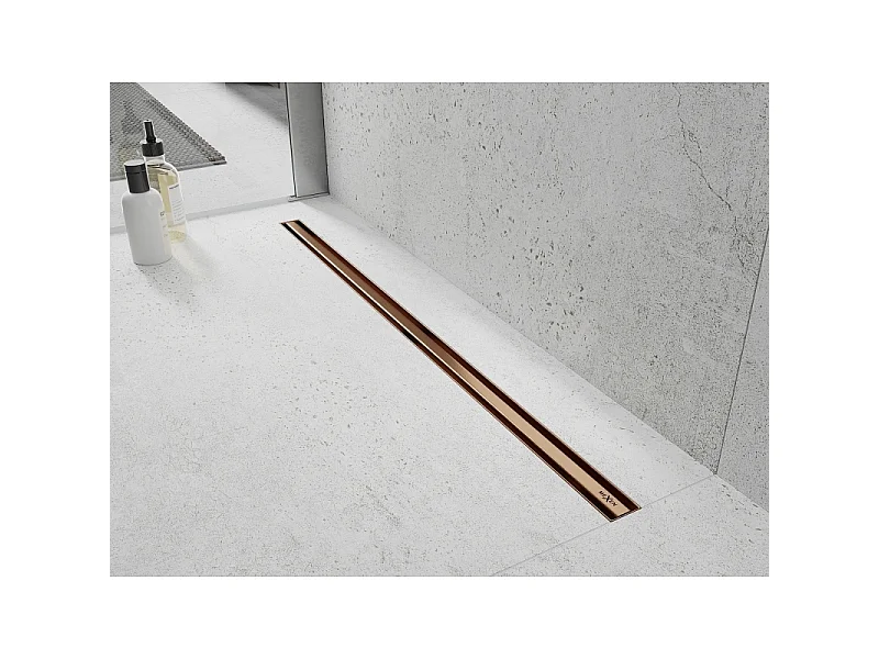 Mexen Flat 360° Slim canalisation linéaire rotative 150 cm, cuivre brossé - 1C41150