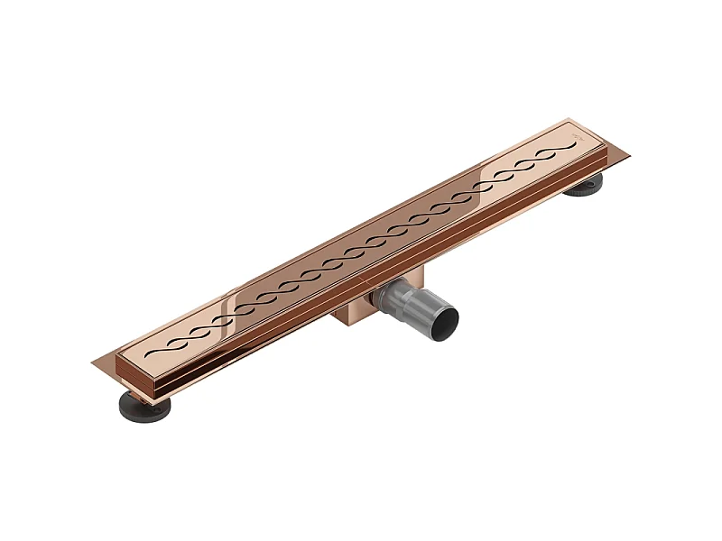 Mexen Flat M18 lineaire afvoer 50 cm, roze goud - 1623050-15