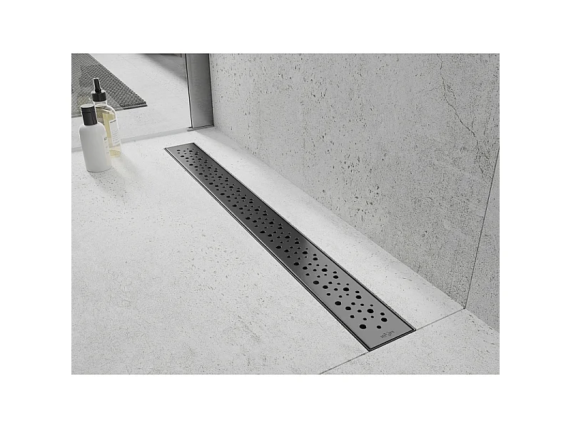Mexen Flat Cache pour caniveau de douche M12 80 cm, gris acier brossé - 1E21080
