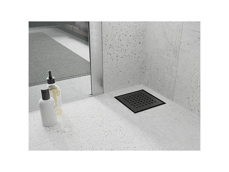 Mexen Flat-Q M08 floor drain square 15 x 15 cm, black - 1710515