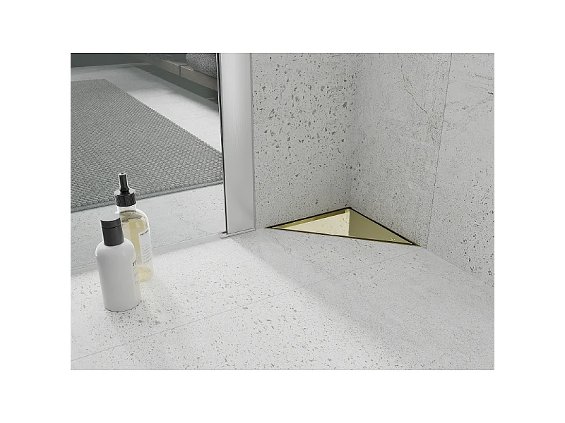 Mexen Flat-T M13 floor drain triangular 20 x 20 cm, gold - 1510320