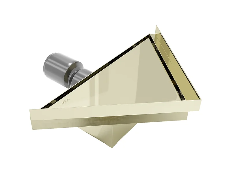 Mexen Flat-T M13 floor drain triangular 20 x 20 cm, gold - 1510320