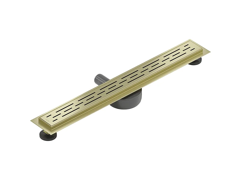Mexen Flat 360° M01 Rotating Linear Drain 50 cm, Brushed Gold - 1A20050-40