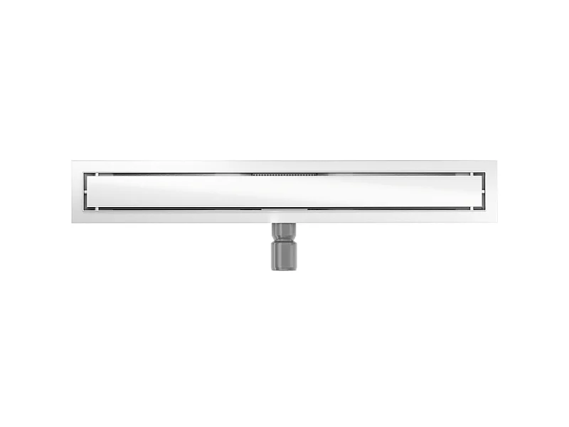 Mexen Flat MGW linear drain 50 cm, white glass - 1027050-15