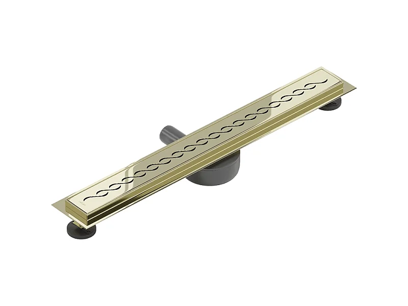 Mexen Flat 360° M18 Rotating Linear Drain 60 cm, Gold - 1523060-40