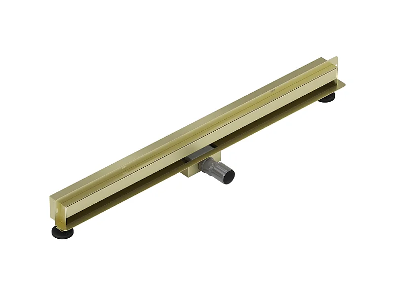 Mexen Flat Wall muurafvoer lineair 2-in-1 90 cm, geborsteld goud - 1A30090