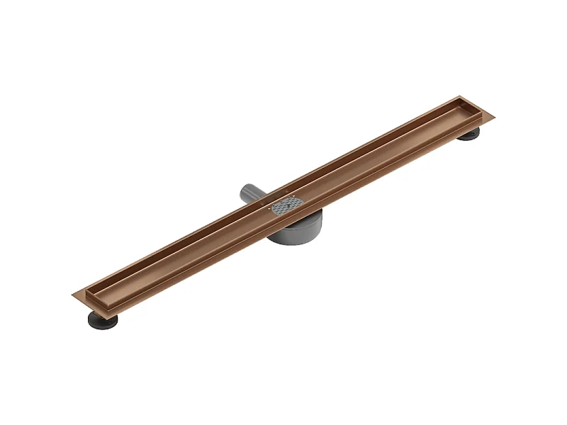 Mexen Flat 360° plasti za linearne odtoke rotacijski 90 cm, ščetkana baker - 1C40090