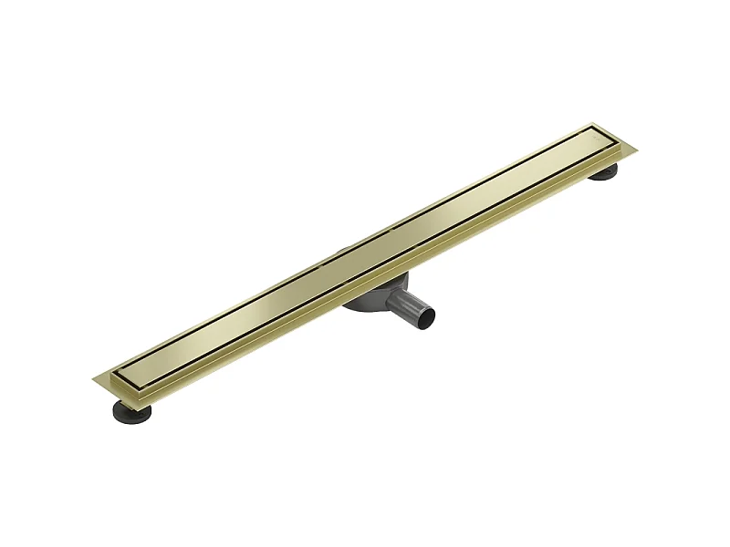 Mexen Flat 360° M13 linear drain with 2-in-1 rotating feature, 100 cm, brushed gold - 1A10100-40