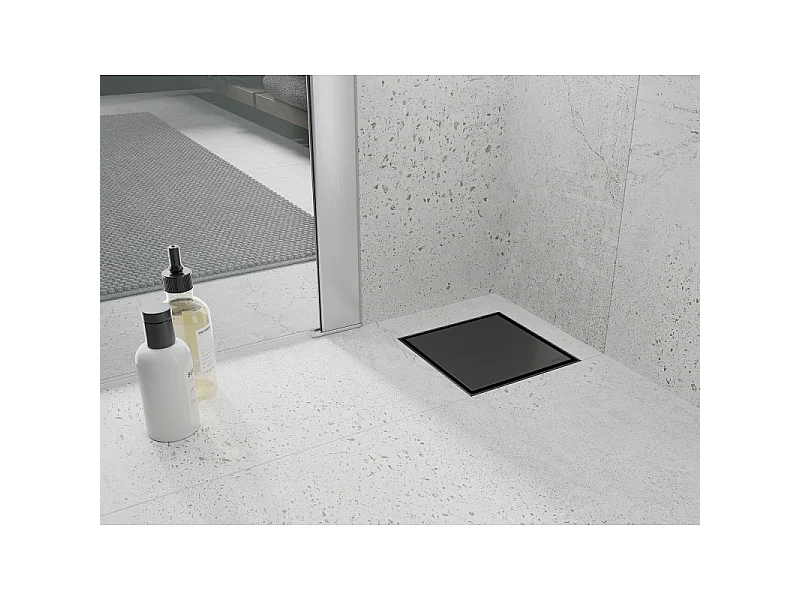 Mexen Flat-Q M13 bonde de sol carrée 20 x 20 cm, noire - 1710020