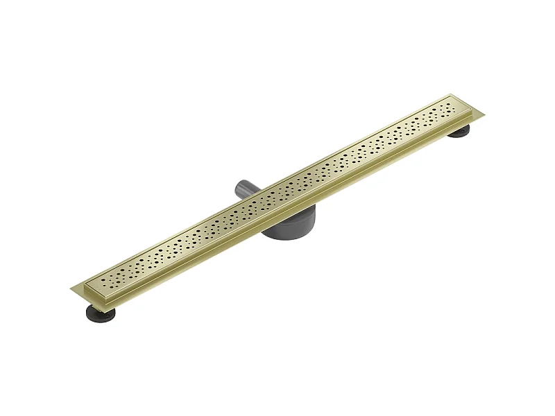 Mexen Flat 360° M12 rotacijski linearni odtok 80 cm, zlato brušeno - 1A21080-40