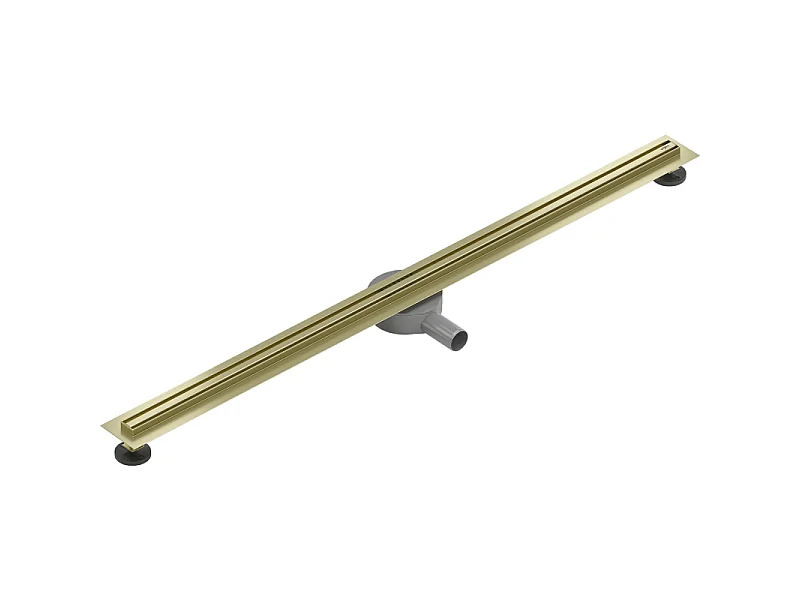Mexen Flat 360° Slim caniveau de douche linéaire rotatif 160 cm, doré brossé - 1A41160