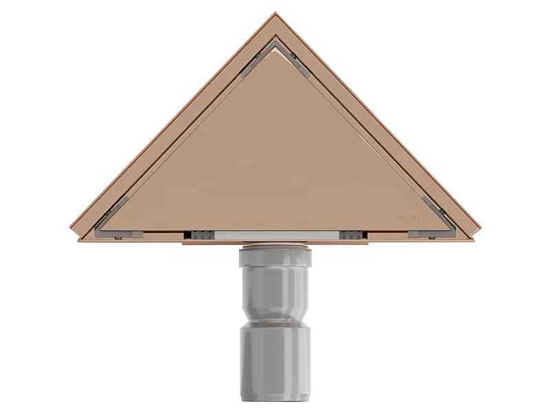 Mexen Flat-T M13 floor drain triangular 20 x 20 cm, rose gold - 1610320