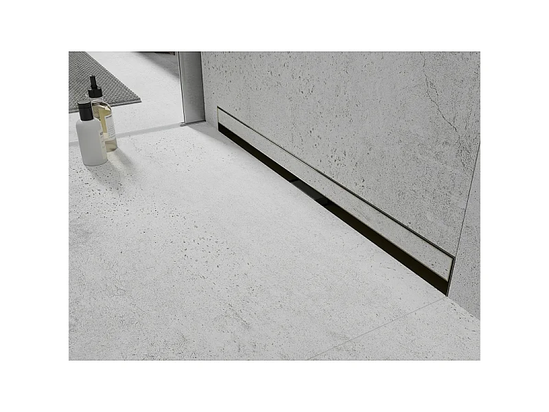 Mexen Flat Wall 2-in-1 Wall Linear Drain 110 cm, Gold - 1530110