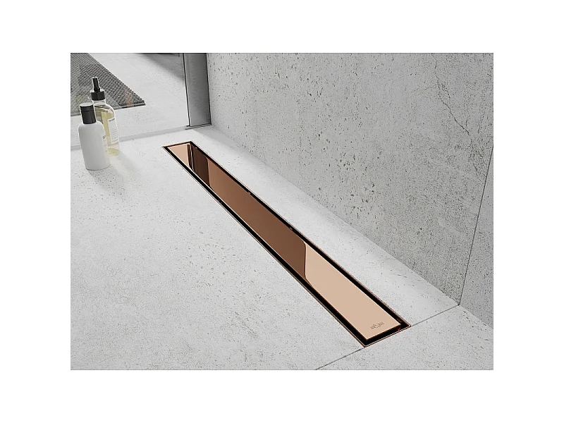 Mexen Flat M13 linear drain 2in1 150 cm, rose gold - 1610150
