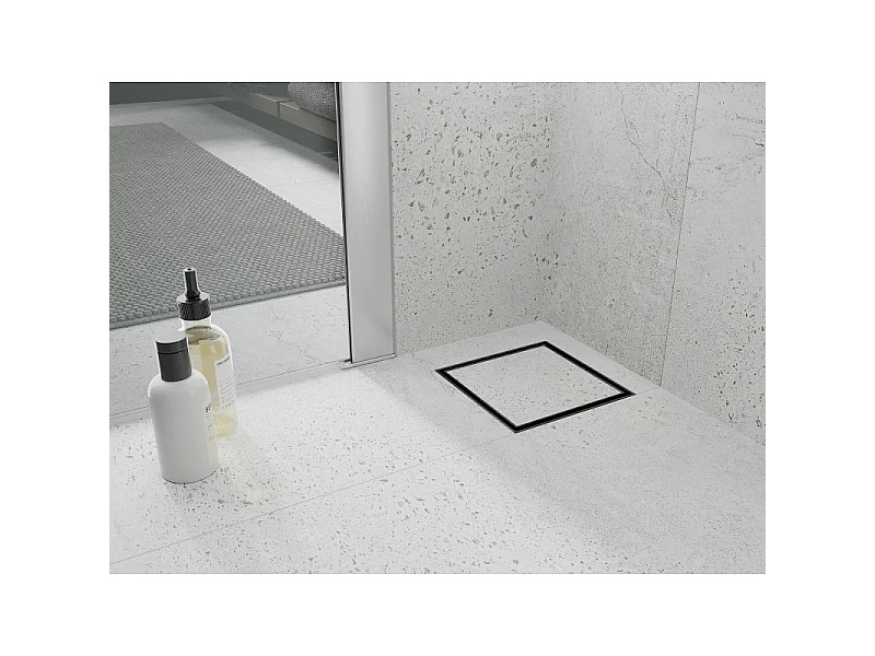 Mexen Flat-Q M13 siphon de sol carré 15 x 15 cm, noir - 1710015
