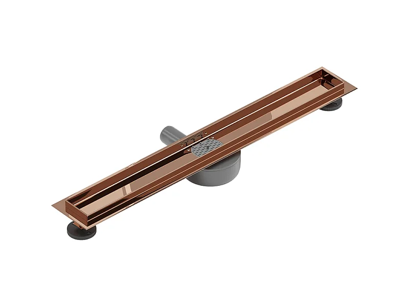 Mexen Flat 360° draingoot behuizing draaiend 50 cm, roze goud - 1640050
