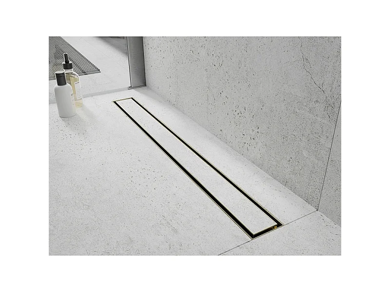 Mexen Flat 360° M13 Rotational Linear Drain 2-in-1 90 cm, Gold - 1510090-40