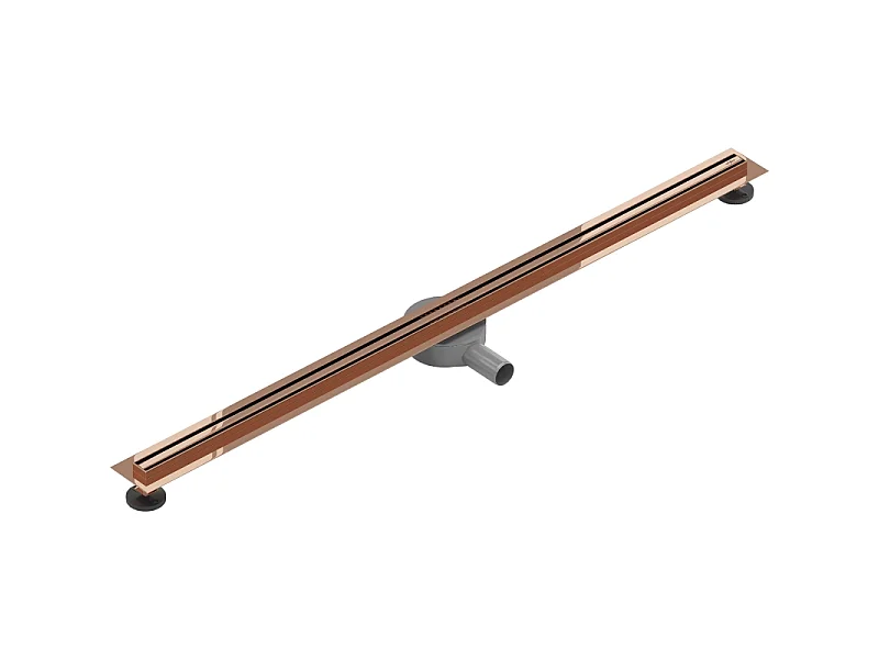 Mexen Flat 360° Slim rotational linear drain 160 cm, rose gold - 1641160