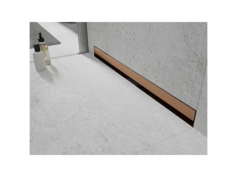 Mexen Flat Wall muurlijnige afvoer 2in1 50 cm, geborsteld koper - 1C30050