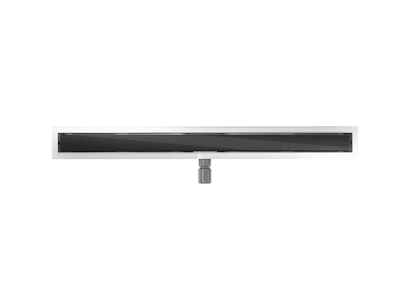 Mexen Flat MGB lineært afløb 80 cm, sort glas - 1026080-15