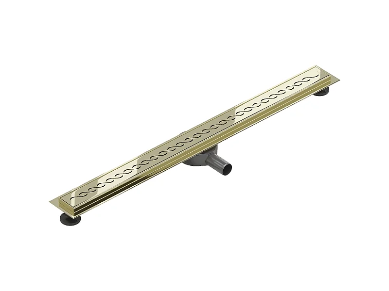 Mexen Flat 360° M18 roterende lineaire afvoer 90 cm, goud - 1523090-40