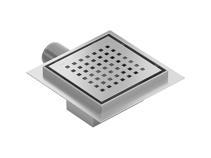Mexen Flat-Q M08 wpust podłogowy kwadratowy 15 x 15 cm, inox - 1010515