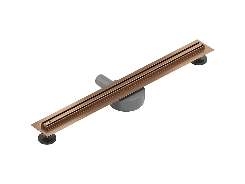 Mexen Flat 360° Slim desagüe lineal giratorio 60 cm, cobre cepillado - 1C41060