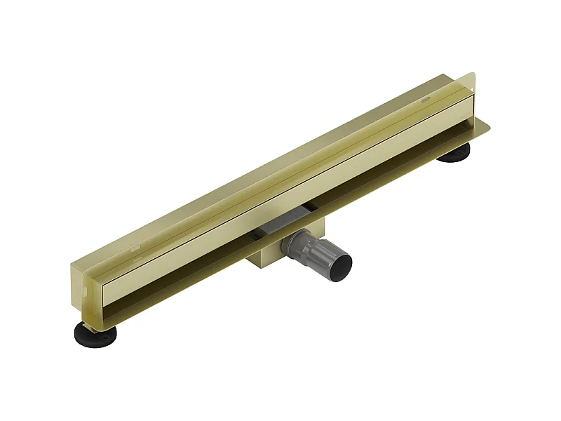Mexen Flat Wall Linear Drain Wall 2-in-1 70 cm, Brushed Gold - 1A30070