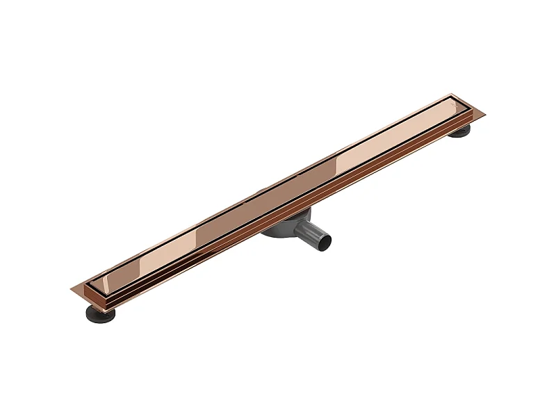 Mexen Flat 360° M13 Rotatable Linear Drain 2-in-1 90 cm, Rose Gold - 1610090-40