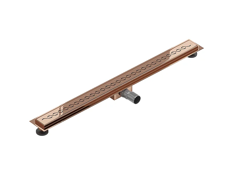 Mexen Flat M18 lineaire afvoer 90 cm, roze goud - 1623090-15