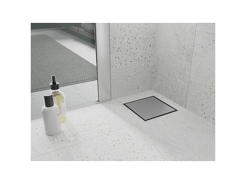 Mexen Flat-Q M13 siphon de sol carré 15 x 15 cm, inox - 1010015