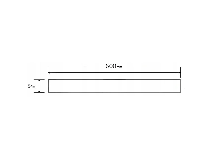 Mexen Flat MGW afdekking voor lijnafvoer 60 cm, wit glas - 1027060