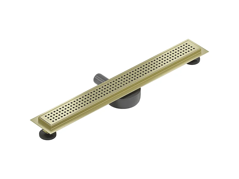 Mexen Flat 360° M08 drain linéaire rotatif 60 cm, or brossé - 1A25060-40
