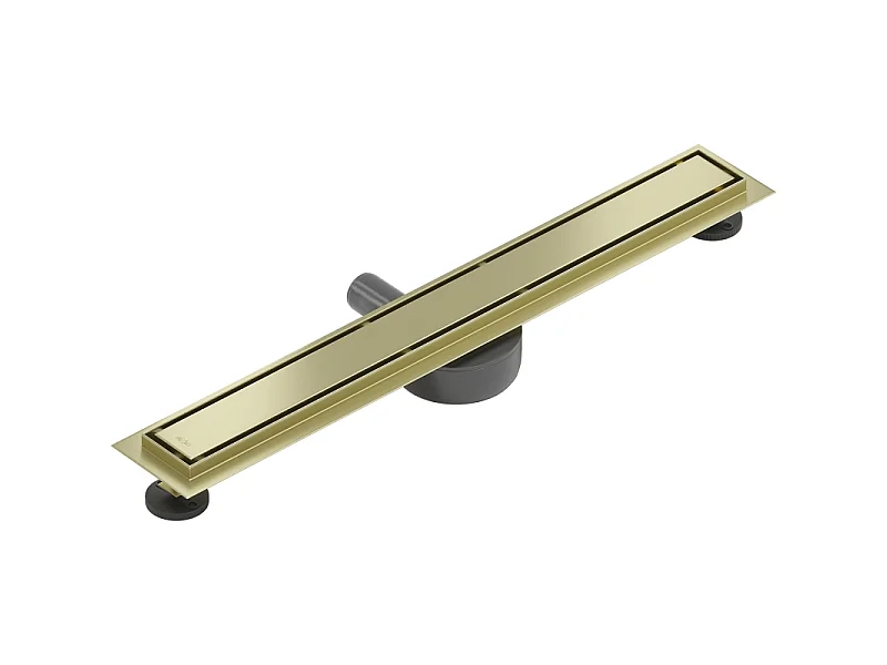 Mexen Flat 360° M13 2-in-1 Rotating Linear Drain 50 cm, Brushed Gold - 1A10050-40