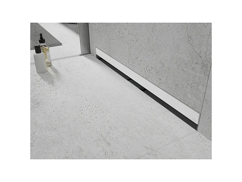 Mexen Flat Wall Linear Wall Drain 2-in-1 110 cm, White - 1230110